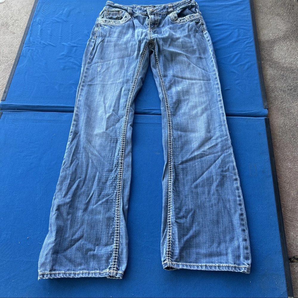Cello Blue Flare Wide Leg Denim